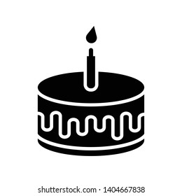 Birthday Cake Vector Icon Design Template