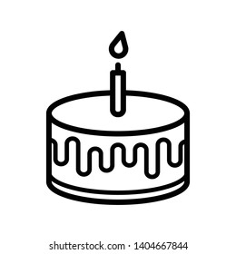 Birthday Cake Vector Icon Design Template