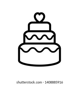 Birthday Cake Vector Icon Design Template