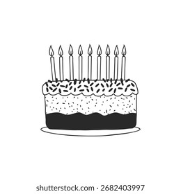 Birthday Cake Vector Icon Design