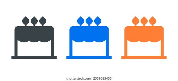 birthday cake vector icon eps.10