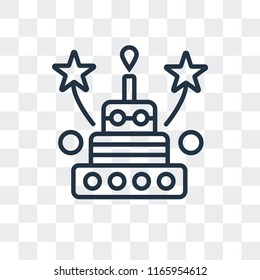 Birthday cake vector icon isolated on transparent background, Birthday cake logo concept