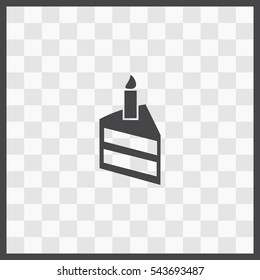 Birthday cake vector icon. Isolated illustration. Business picture.