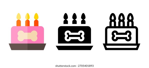 Geburtstagstorte Vektor und Icon Pack | Party Desserts, Kerzen Kuchen, Cupcakes, Gebäck Grafiken und Feier Elemente