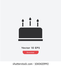 Birthday cake vector icon. Cake symbol. Best modern flat pictogram illustration for web and mobile apps design.