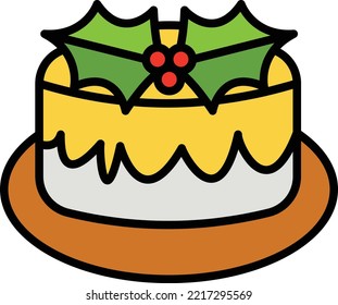 Birthday cake Vector Icon which is suitable for commercial work and easily modify or edit it
