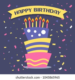 birthday cake vector illustration