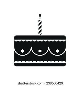 Birthday cake, vector illustration