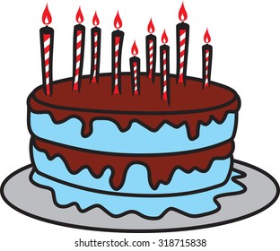 Birthday cake vector illustration