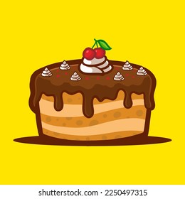 Birthday cake vector illustration design