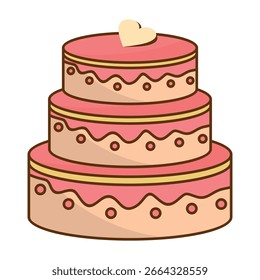 
birthday cake vector illustration image