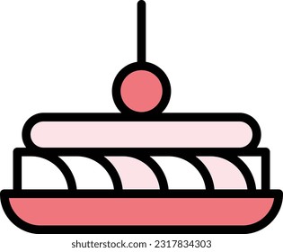 ilustración del vector de cumpleaños en un fondo transparente. Símbolos de calidad superior. Iconos vectoriales de color de línea para el concepto y el diseño gráfico.