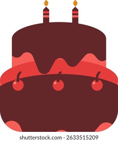Birthday Cake Vector Illustration Set