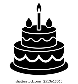 Ilustración vectorial de pastel de cumpleaños. Este es un archivo editable. 