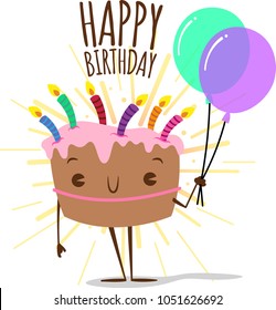 Birthday cake vector image