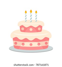 Birthday cake vector isolated