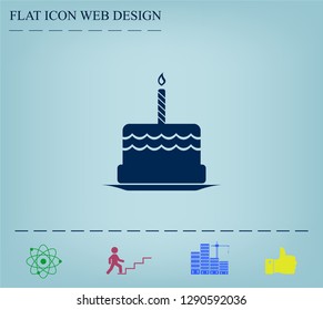 Birthday cake web icon