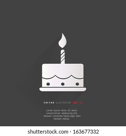 Birthday cake web icon
