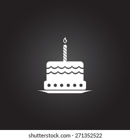 Birthday cake web icon