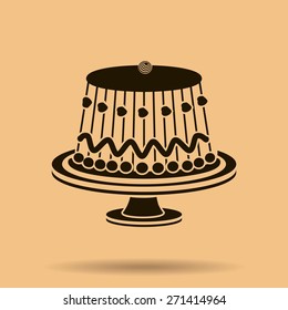 Birthday cake web icon