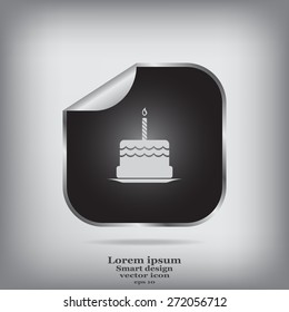 Birthday cake web icon