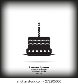Birthday cake web icon