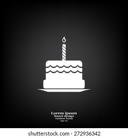 Birthday cake web icon
