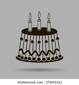 Birthday cake web icon