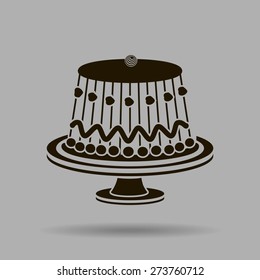 Birthday cake web icon