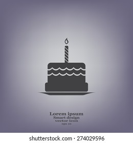 Birthday cake web icon