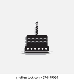 Birthday cake web icon