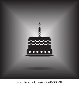 Birthday cake web icon