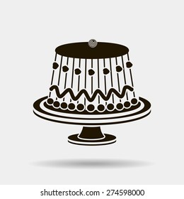 Birthday cake web icon