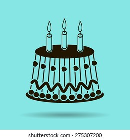 Birthday cake web icon