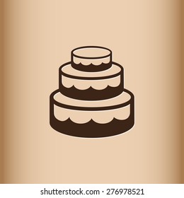 Birthday cake web icon
