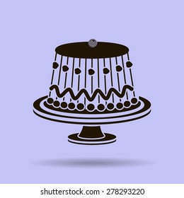 Birthday cake web icon