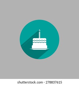 Birthday cake web icon