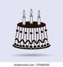 Birthday cake web icon