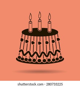 Birthday cake web icon