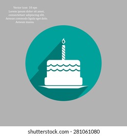 Birthday cake web icon