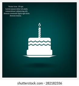 Birthday cake web icon