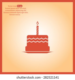 Birthday cake web icon