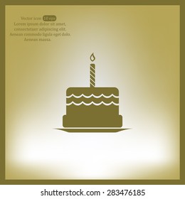 Birthday cake web icon