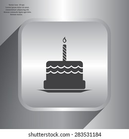Birthday cake web icon