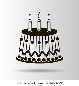 Birthday cake web icon