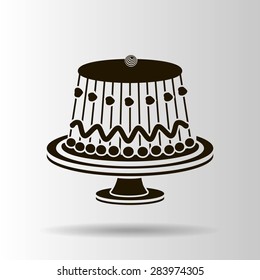 Birthday cake web icon