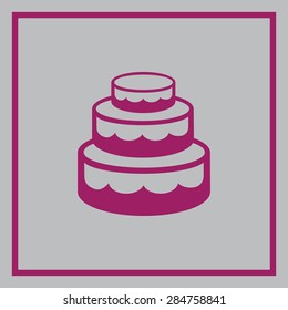 Birthday cake web icon