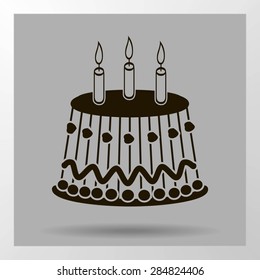 Birthday cake web icon