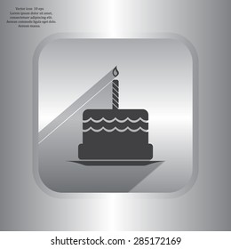 Birthday cake web icon