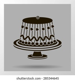 Birthday cake web icon